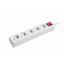 PROTECTOR POWER SURGE 1.8M/5OUTL SPG4-C-6 GEMBIRD