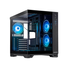 Case, CHIEFTEC, VISIO GM-30B-TG-OP, MidiTower, Case product features Transparent panel, Not included, ATX, MicroATX, MiniITX, Colour Black, GM-30B-TG-OP