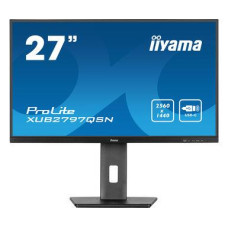 LCD Monitor, IIYAMA, 27, Business, Panel IPS, 2560x1440, 16:9, 100Hz, Matte, 1 ms, Speakers, Swivel, Pivot, Height adjustable, Tilt, Colour Black, XUB2797QSN-B1