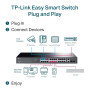 Switch, TP-LINK, Desktop/pedestal, 28x10Base-T / 100Base-TX / 1000Base-T, PoE+ ports 24, 250 Watts, TL-SG1428PE