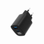 CHARGER USB 30W 2PORT/TA-UC-PDQC30LCD-BK-01 GEMBIRD