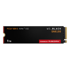SSD, SANDISK, 2400xTBW rating, NVMe Yes, PCI Express 5.0, M.2, 1000 GB, POWERED BY SANDISK, Black SN8100, WDS100T1X0M