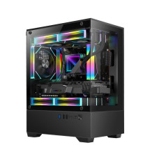 Case, GOLDEN TIGER, Raider SL-2, MiniTower, Case product features Transparent panel, Not included, Colour Black, RAIDERSL-2