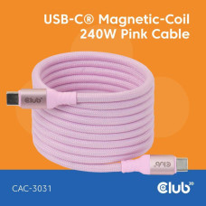 CABLE USB-C TO USB-C 2M/MAGNETIC PINK CAC-3031 CLUB3D CABLE USB-C TO USB-C 2M/MAGNETIC PINK CAC-3031 CLUB3D