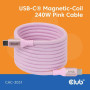 CABLE USB-C TO USB-C 2M/MAGNETIC PINK CAC-3031 CLUB3D CABLE USB-C TO USB-C 2M/MAGNETIC PINK CAC-3031 CLUB3D