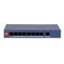 Switch, DAHUA, CS4009-8ET1GT-60, Switch type Managed, Switch layer L2, 9xRJ-45 ports, RJ-45 Ports Type Gigabit Ethernet (10/100/1000), 8xFast Ethernet (copper) ports quantity, 1xGigabit Ethernet (copper) ports quantity, Power over Ethernet (PoE) Yes, CS40