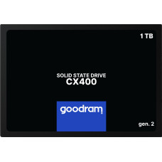 SSD, GOODRAM, CX400 GEN.2, 1TB, SATA, 3D TLC, Write speed 500 MBytes/sec, Read speed 550 MBytes/sec, 2,5, TBW 720 TB, MTBF 2000000 hours, SSDPR-CX400-01T-G2
