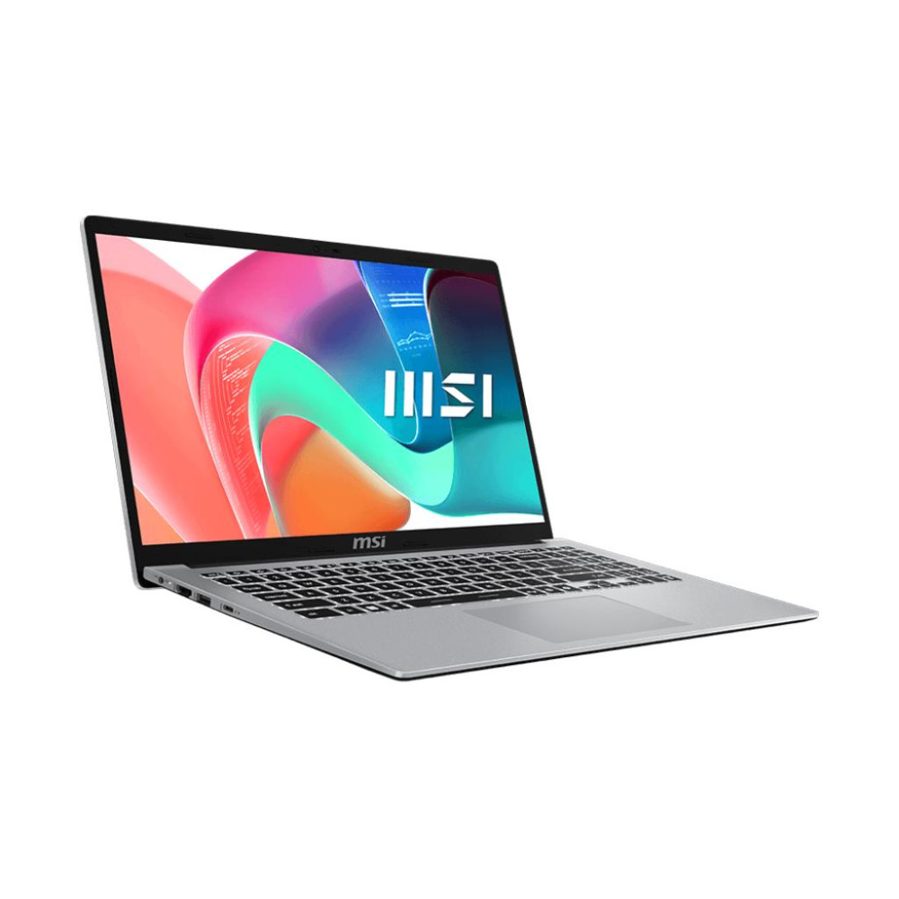 Notebook, MSI, Modern, 15 F1MG, CPU Core 7, 150U, 1800 MHz, 15.6, 1920x1080, RAM 16GB, DDR4, 3200 MHz, SSD 512GB, Intel Graphics, Integrated, ENG, Card Reader Micro SD, Windows 11 Home, Silver, 1.7 kg, MODERN15F1MG-643NL Notebook, MSI, Modern, 15 F1MG, CPU Core 7, 150U, 1800 MHz, 15.6, 1920x1080, RAM 16GB, DDR4, 3200 MHz, SSD 512GB, Intel Graphics, Integrated, ENG, Card Reader Micro SD, Windows 11 Home, Silver, 1.7 kg, MODERN15F1MG-643NL