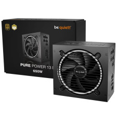Power Supply, BE QUIET, Pure Power 13m, 650 Watts, Efficiency 80 PLUS GOLD, PFC Active, MTBF 100000 hours, BP025EU