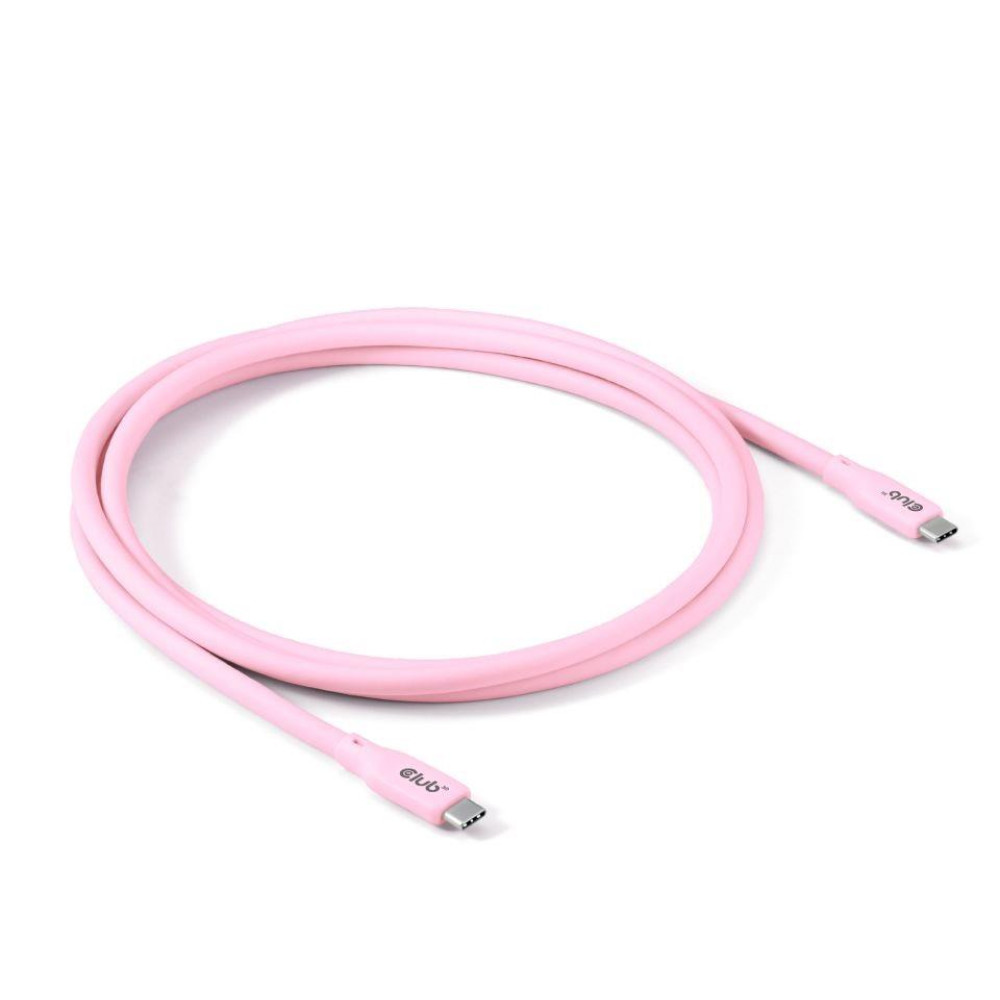CABLE USB-C TO USB-C 2M/M/M PINK CAC-3002 CLUB3D CABLE USB-C TO USB-C 2M/M/M PINK CAC-3002 CLUB3D