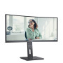 LCD Monitor, AOC, 34 , 3440 x 1440 pixels, UltraWide Quad HD, Native aspect ratio 21:9, LED, Curved, CU34P3CV