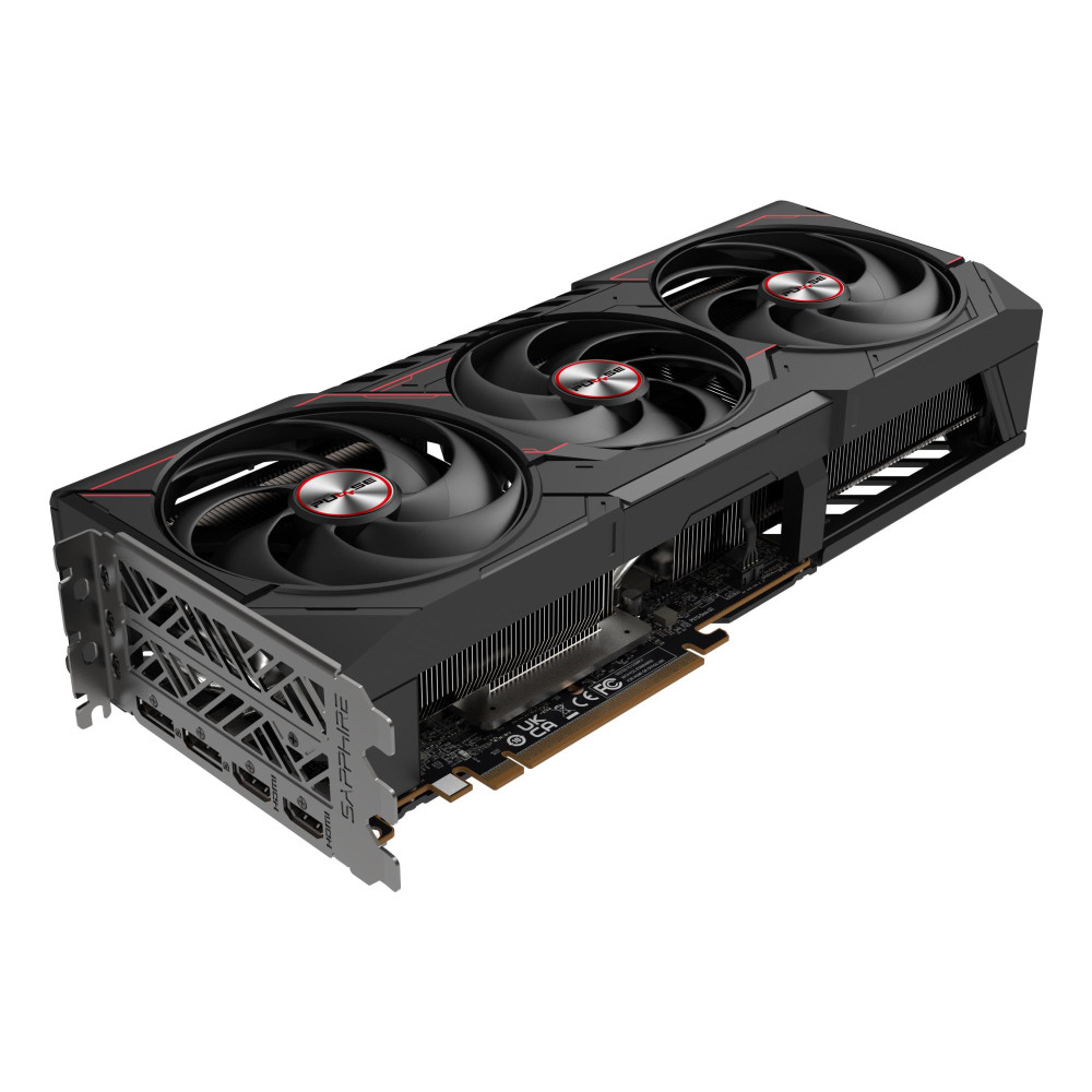 Graphics Card, SAPPHIRE, AMD Radeon RX 9070 XT, 16 GB, GDDR6, 256 bit, PCIE 5.0 16x, Triple slot Fansink, 2xHDMI, 2xDisplayPort, 11348-03-20G Graphics Card, SAPPHIRE, AMD Radeon RX 9070 XT, 16 GB, GDDR6, 256 bit, PCIE 5.0 16x, Triple slot Fansink, 2xHDMI, 2xDisplayPort, 11348-03-20G