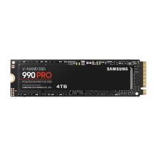 SSD, SAMSUNG, 990 PRO, 4TB, M.2, PCIe Gen4, NVMe, TLC, Write speed 6900 MBytes/sec, Read speed 7450 MBytes/sec, 2.3mm, TBW 2400 TB, MTBF 1500000 hours, MZ-V9P4T0BW