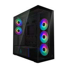 Case, ARCTIC, Xtender (Mirror Black), MidiTower, Case product features Transparent panel, Not included, Colour White, ACPCC00018A