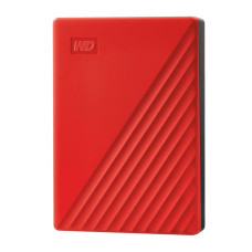 External HDD, WESTERN DIGITAL, My Passport, 4TB, USB 2.0, USB 3.0, USB 3.2, Colour Red, WDBPKJ0040BRD-WESN