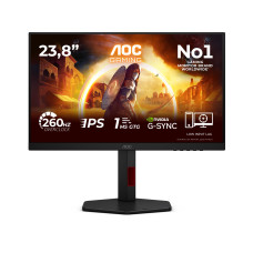 LCD Monitor, AOC, 23.8 , 1920 x 1080 pixels, Full HD, Native aspect ratio 16:9, LED, Flat, 24G4ZR
