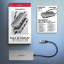 I/O HUB USB-C 3P HDMI DP/0.15M HMC-CUB83X2 AXAGON