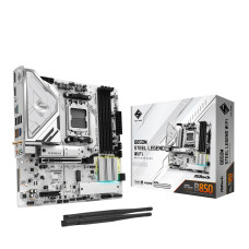 Mainboard, ASROCK, AMD B850, SAM5, Micro-ATX, Memory DDR5, Memory slots 4, 4xPCI-Express 4.0 4x , 1xPCI-Express 5.0 16x, 1xM.2, 1xHDMI, 1xDisplayPort, 1xAudio-In, 1xAudio-Out, 1xMicrophone, 4xUSB 2.0, 3xUSB 3.2, 1xUSB-C, 1xRJ45, B850MSTEELLEGENDWIFI