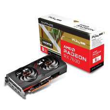 Graphics Card, SAPPHIRE, AMD Radeon RX 7600, 8 GB, GDDR6, 128 bit, PCIE 4.0 8x, Dual Slot Fansink, 1xHDMI, 3xDisplayPort, 11324-01-20G