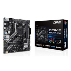 Mainboard, ASUS, AMD B550, SAM4, Micro-ATX, Memory DDR4, Memory slots 2, 1xPCI-Express 3.0 1x, 1xPCI-Express 3.0 16x, 1xPCI-Express 4.0 16x, 1xM.2, 1xHDMI, 1xDisplayPort, 1xAudio-In, 1xAudio-Out, 1xMicrophone, 2xUSB 2.0, 4xUSB 3.2, 1xPS/2, 1xRJ45, PRIMEB5