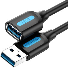CABLE USB2.0 MALE TO FEMALE/0.5M BLACK CBIBD VENTION