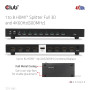 VIDEO SPLITTER HDMI 8PORT/3D 4K 60HZ CSV-1383 CLUB3D