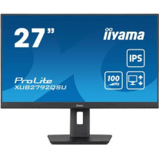 LCD Monitor, IIYAMA, 27, Business, Panel IPS, 2560x1440, 16:9, 100Hz, Matte, 0.4 ms, Speakers, Swivel, Pivot, Height adjustable, Tilt, Colour Black, XUB2792QSU-B6