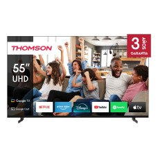TV Set, THOMSON, 55, 4K/Smart, QLED, 3840x2160, Google TV, White, 55UG4S14W