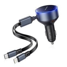 MOBILE CHARGER CAR USB/3P BLACK FFOB0 VENTION