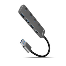 I/O USB HUB SWITCH 4PORT/0.2M HUE-MSA AXAGON