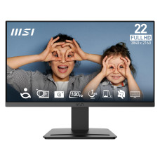 Monitor, MSI, PRO MP223 E2, 21.45, Business, Matte, Panel VA, 1920x1080, 16:9, 100 Hz, 1 ms, Colour Black, PROMP223E2