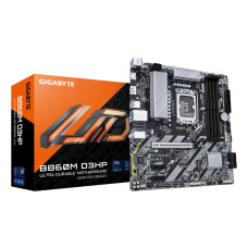 Mainboard, GIGABYTE, Intel B860 Express, LGA1851, Micro-ATX, Memory DDR5, Memory slots 4, 2xPCI-Express 1x, 1xPCI-Express 16x, 2xM.2, 1xHDMI, 1xDisplayPort, 1xAudio-In, 1xAudio-Out, 1xMicrophone, 3xUSB 2.0, 3xUSB 3.2, 1xPS/2, 1xRJ45, B860MD3HP1.0
