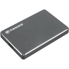 External HDD, TRANSCEND, StoreJet, 1TB, USB 3.1, Colour Iron Grey, TS1TSJ25C3N