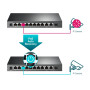 Switch, TP-LINK, Desktop/pedestal, 9x10Base-T / 100Base-TX / 1000Base-T, 1x10/100/1000BASE-T/SFP combo, PoE+ ports 8, 123 Watts, TL-SG1210MPE