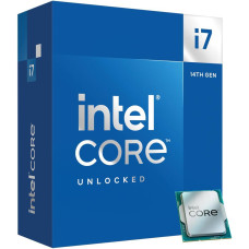 CPU, INTEL, Desktop, Core i7, i7-14700KF, Raptor Lake, 3400 MHz, Cores 20, 33MB, Socket LGA1700, 125 Watts, BOX, BX8071514700KFSRN3Y