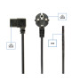 CABLE POWER ANGLED C13 1.8M/PC-186A-075-1.8M GEMBIRD