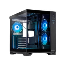 Case, CHIEFTEC, VISIO GM-30B-TG-OP, MidiTower, Case product features Transparent panel, Not included, ATX, MicroATX, MiniITX, Colour Black, GM-30B-TG-OP