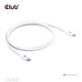 CABLE USB-C TO USB-C 1.2M/WHITE CAC-1572 CLUB3D CABLE USB-C TO USB-C 1.2M/WHITE CAC-1572 CLUB3D