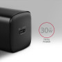 MOBILE CHARGER WALL USB-C 30W/1PORT BLACK ACU-PD30 AXAGON