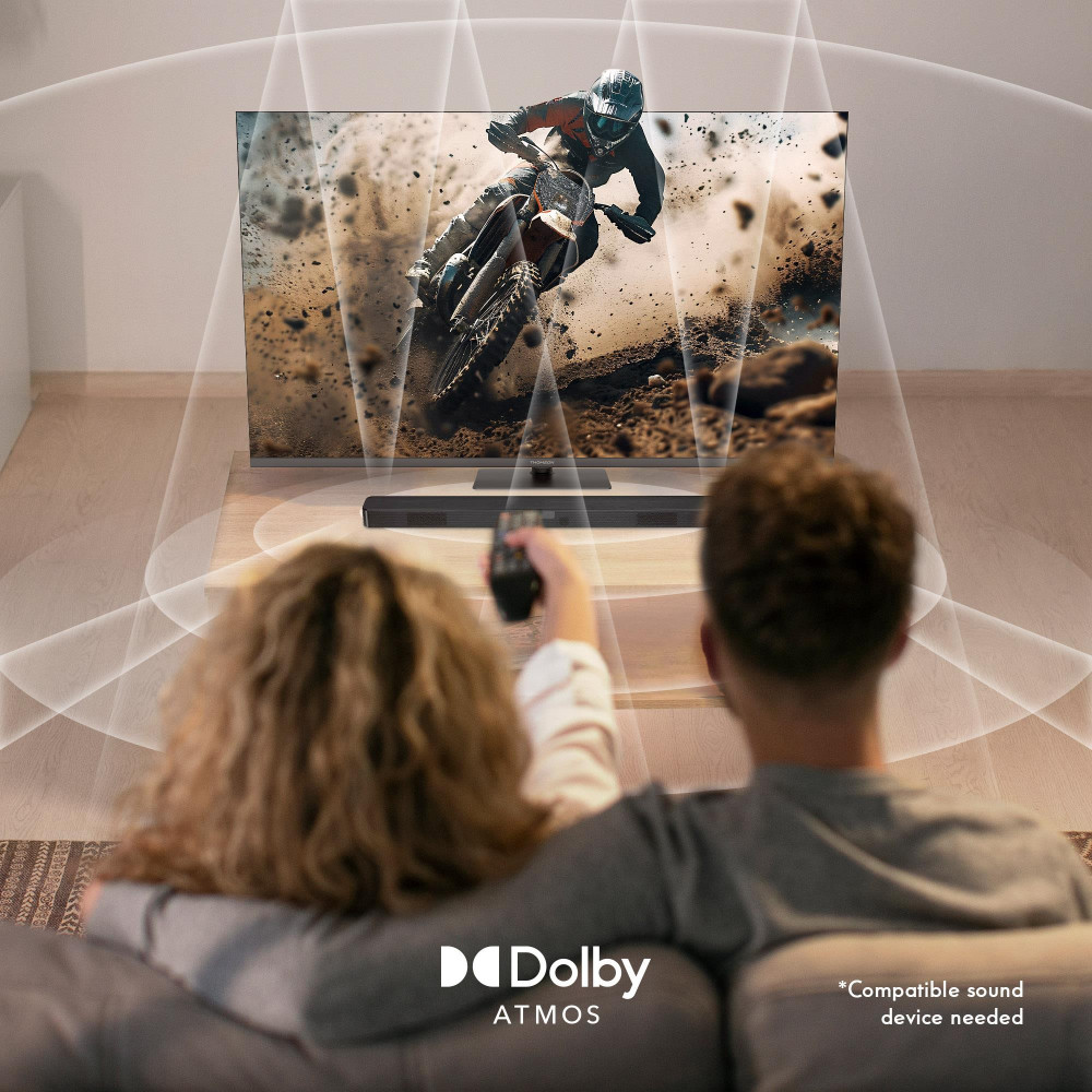 TV Set, THOMSON, 43 , 4K Ultra HD, 3840 x 2160 pixels, Flat, 16:9, QLED Pro, 43QG7C04 TV Set, THOMSON, 43 , 4K Ultra HD, 3840 x 2160 pixels, Flat, 16:9, QLED Pro, 43QG7C04