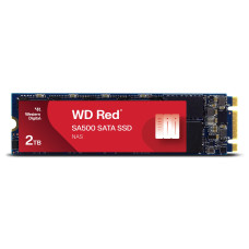 SSD, SANDISK, 1300xTBW rating, MTBF 1750000 h, Read speed 560 MB/s, Write speed 530 MB/s, Serial ATA III, M.2, 2000 GB, POWERED BY SANDISK, Red SA500, WDS200T1R0B