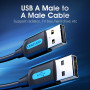 CABLE USB2.0 MALE TO MALE/1.5M BLACK COJBG VENTION