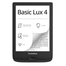 E-Reader, POCKETBOOK, Basic Lux 4, 6, 1024x758, 1xUSB-C, Micro SD, Wireless LAN, Black, PB618-P-WW