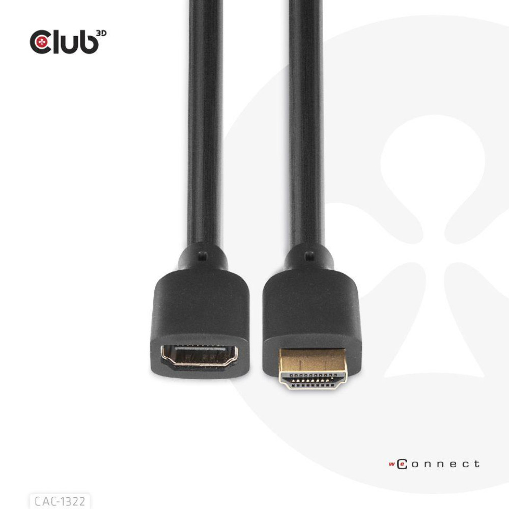 CABLE HDMI TO HDMI 1M/M/F CAC-1322 CLUB3D CABLE HDMI TO HDMI 1M/M/F CAC-1322 CLUB3D