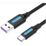 CABLE USB-C TO USB2.0/2M BLACK CORBH VENTION