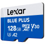 MEMORY MICRO SDXC 128GB UHS-I/W/A LMSBLPL128G-BNANG LEXAR