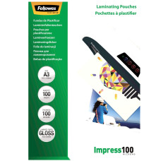 LAMINATOR POUCH GLOSSY/A3 100 100PCS 5351205 FELLOWES LAMINATOR POUCH GLOSSY/A3 100 100PCS 5351205 FELLOWES