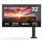 LCD Monitor, LG, 31.5, Panel IPS, 3840x2160, 16:9, 60Hz, 5 ms, Speakers, Swivel, Pivot, Height adjustable, Tilt, Colour Black, 32UN880K-B