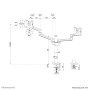 MONITOR ACC DESK MOUNT 17-27/DUAL DS60-425BL2 NEOMOUNTS