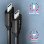 CABLE USB-C TO USB-C 1.1M 60W/TWISTER BLK BUCM-CM20TB AXAGON